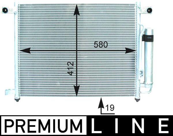 Condenseur, climatisation (Radiateur de climatisation) MAHLE Aftermarket ref. AC 428 000P