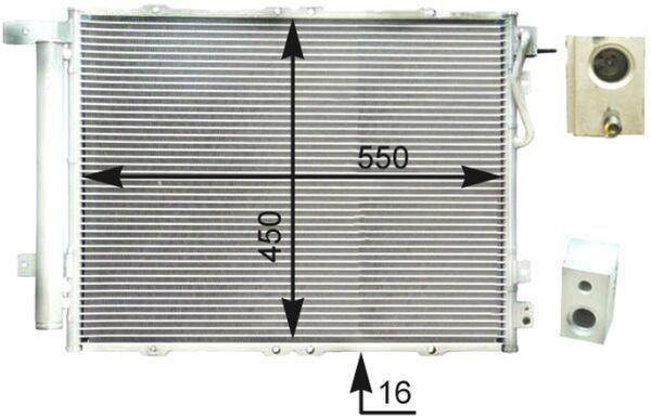 Condenseur, climatisation (Radiateur de climatisation) MAHLE Aftermarket ref. AC 429 000P