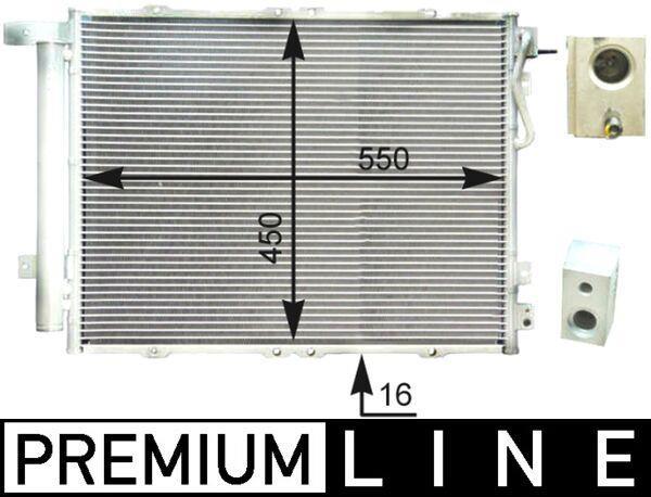 Condenseur, climatisation (Radiateur de climatisation) MAHLE Aftermarket ref. AC 429 000P
