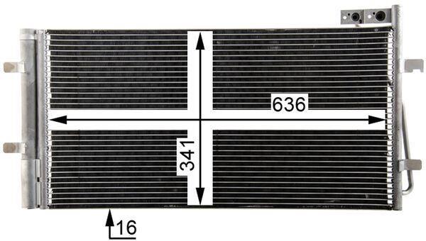 Condenseur, climatisation (Radiateur de climatisation) MAHLE Aftermarket ref. AC 42 000P