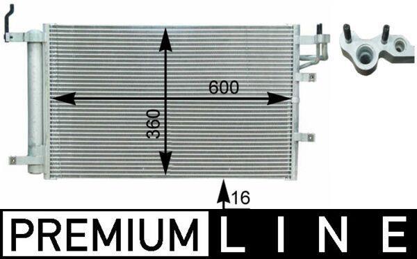 Condenseur, climatisation (Radiateur de climatisation) MAHLE Aftermarket ref. AC 430 000P