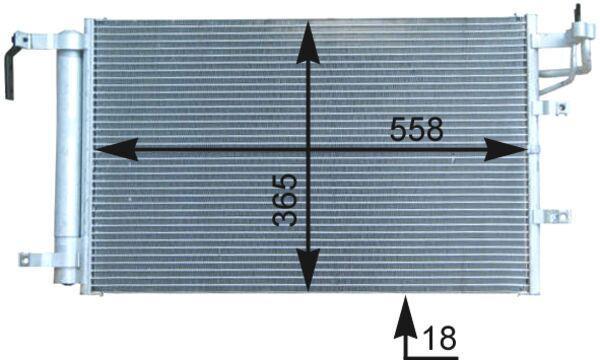 Condenseur, climatisation (Radiateur de climatisation) MAHLE Aftermarket ref. AC 431 000P