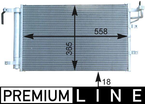 Condenseur, climatisation (Radiateur de climatisation) MAHLE Aftermarket ref. AC 431 000P