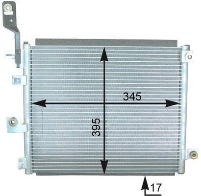 Condenseur, climatisation (Radiateur de climatisation) MAHLE Aftermarket ref. AC 432 000P