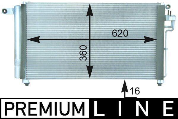Condenseur, climatisation (Radiateur de climatisation) MAHLE Aftermarket ref. AC 433 000P