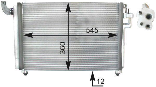 Condenseur, climatisation (Radiateur de climatisation) MAHLE Aftermarket ref. AC 434 000P