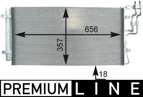 Condenseur, climatisation (Radiateur de climatisation) MAHLE Aftermarket ref. AC 436 000P