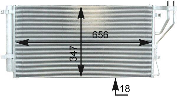 Condenseur, climatisation (Radiateur de climatisation) MAHLE Aftermarket ref. AC 437 000P