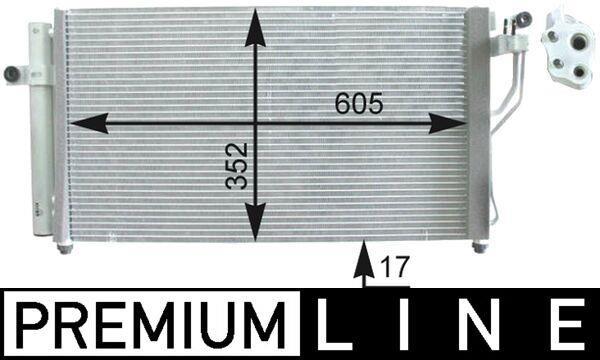 Condenseur, climatisation (Radiateur de climatisation) MAHLE Aftermarket ref. AC 438 000P