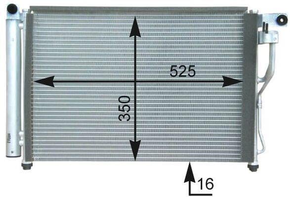 Condenseur, climatisation (Radiateur de climatisation) MAHLE Aftermarket ref. AC 439 000P