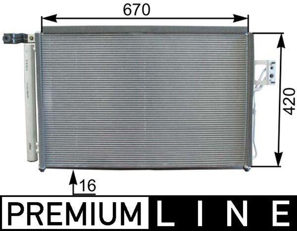 Condenseur, climatisation (Radiateur de climatisation) MAHLE Aftermarket ref. AC 440 000P