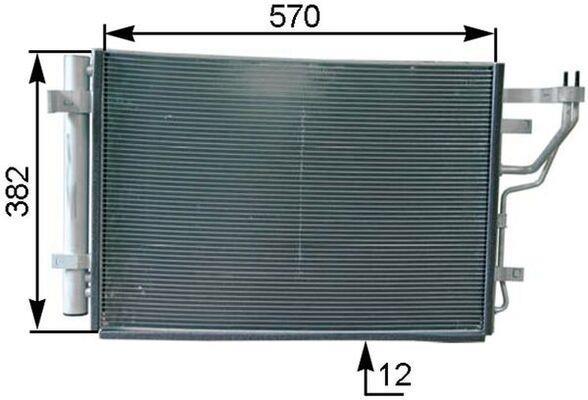 Condenseur, climatisation (Radiateur de climatisation) MAHLE Aftermarket ref. AC 442 000P