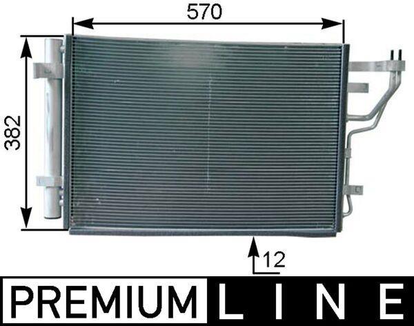 Condenseur, climatisation (Radiateur de climatisation) MAHLE Aftermarket ref. AC 442 000P
