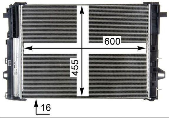 Condenseur, climatisation (Radiateur de climatisation) MAHLE Aftermarket ref. AC 446 000P