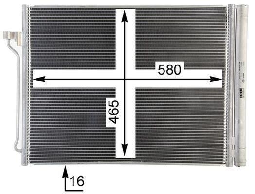 Condenseur, climatisation (Radiateur de climatisation) MAHLE Aftermarket ref. AC 463 000P