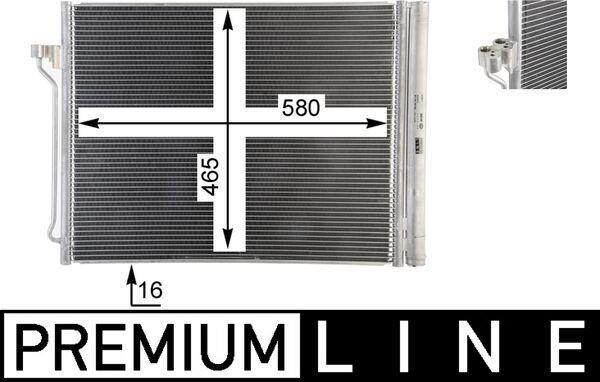 Condenseur, climatisation (Radiateur de climatisation) MAHLE Aftermarket ref. AC 463 000P