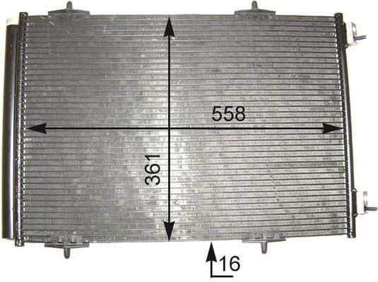 Condenseur, climatisation (Radiateur de climatisation) MAHLE Aftermarket ref. AC 466 000P
