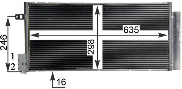 Condenseur, climatisation (Radiateur de climatisation) MAHLE Aftermarket ref. AC 505 000P
