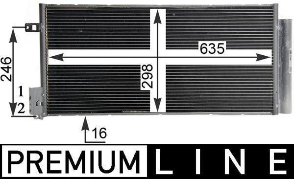 Condenseur, climatisation (Radiateur de climatisation) MAHLE Aftermarket ref. AC 505 000P