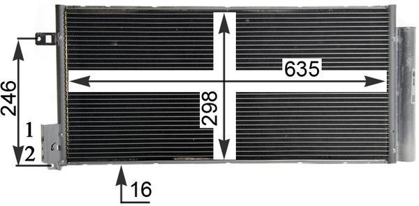 Condenseur, climatisation (Radiateur de climatisation) MAHLE Aftermarket ref. AC 505 001S