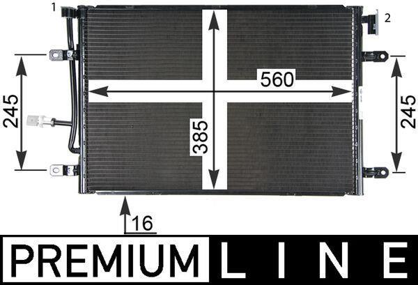 Condenseur, climatisation (Radiateur de climatisation) MAHLE Aftermarket ref. AC 508 000P