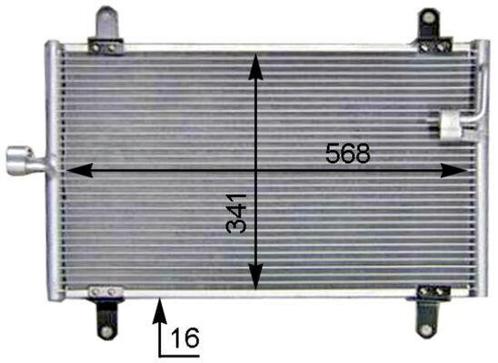 Condenseur, climatisation (Radiateur de climatisation) MAHLE Aftermarket ref. AC 514 000S