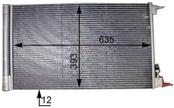 Condenseur, climatisation (Radiateur de climatisation) MAHLE Aftermarket ref. AC 552 000P