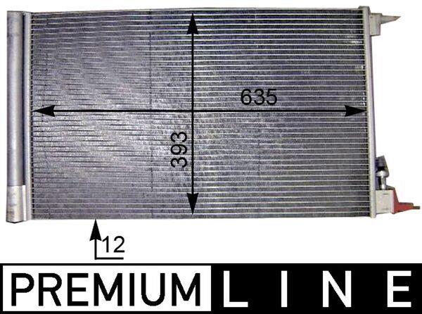 Condenseur, climatisation (Radiateur de climatisation) MAHLE Aftermarket ref. AC 552 000P