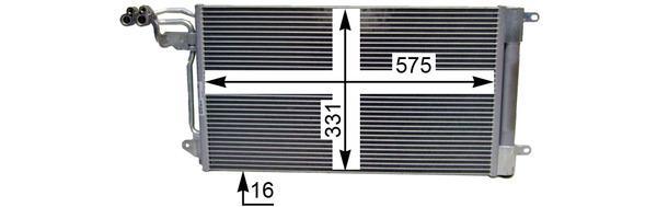 Condenseur, climatisation (Radiateur de climatisation) MAHLE Aftermarket ref. AC 566 000P