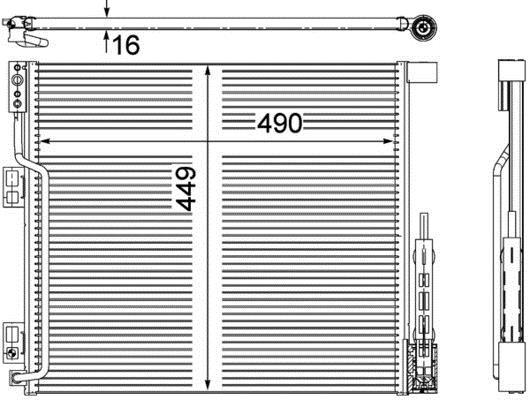 Condenseur, climatisation (Radiateur de climatisation) MAHLE Aftermarket ref. AC 570 000P