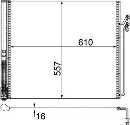 Condenseur, climatisation (Radiateur de climatisation) MAHLE Aftermarket ref. AC 586 000P
