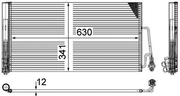 Condenseur, climatisation (Radiateur de climatisation) MAHLE Aftermarket ref. AC 590 000P