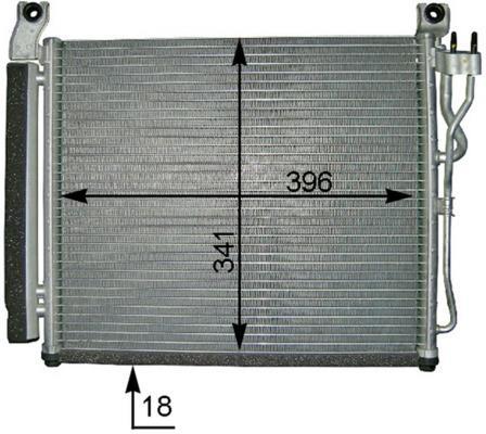 Condenseur, climatisation (Radiateur de climatisation) MAHLE Aftermarket ref. AC 591 000P