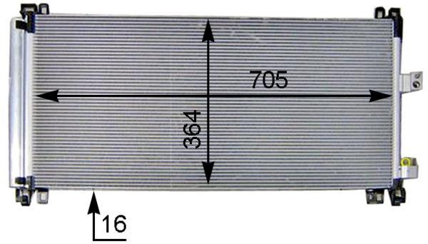Condenseur, climatisation (Radiateur de climatisation) MAHLE Aftermarket ref. AC 597 000P