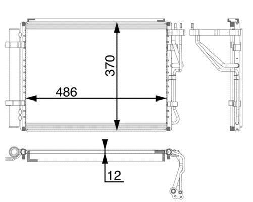 Condenseur, climatisation (Radiateur de climatisation) MAHLE Aftermarket ref. AC 60 000P