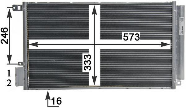 Condenseur, climatisation (Radiateur de climatisation) MAHLE Aftermarket ref. AC 633 000P