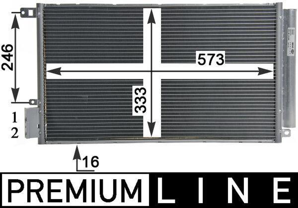 Condenseur, climatisation (Radiateur de climatisation) MAHLE Aftermarket ref. AC 633 000P