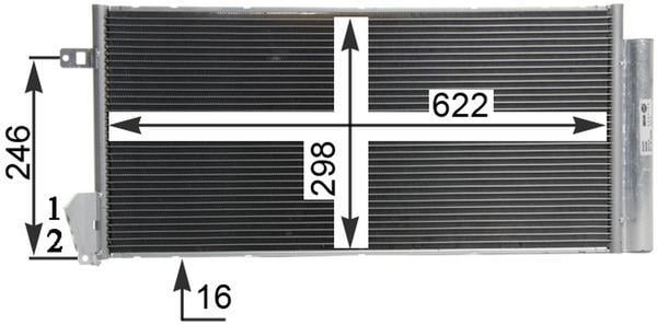Condenseur, climatisation (Radiateur de climatisation) MAHLE Aftermarket ref. AC 634 000P