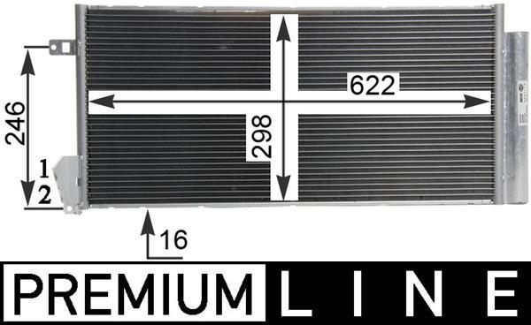Condenseur, climatisation (Radiateur de climatisation) MAHLE Aftermarket ref. AC 634 000P