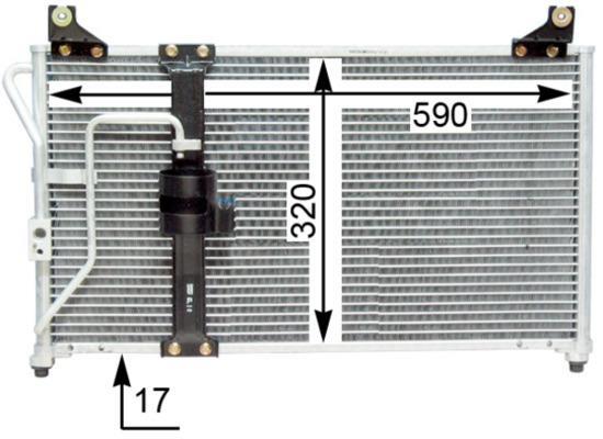 Condenseur, climatisation (Radiateur de climatisation) MAHLE Aftermarket ref. AC 649 000S