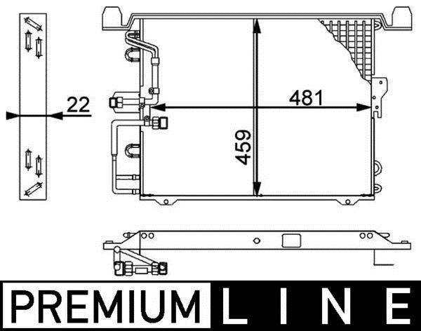 Condenseur, climatisation (Radiateur de climatisation) MAHLE Aftermarket ref. AC 657 000P