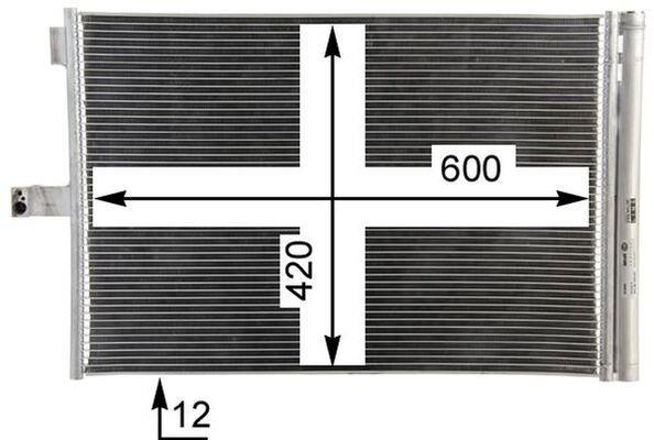 Condenseur, climatisation (Radiateur de climatisation) MAHLE Aftermarket ref. AC 68 000P