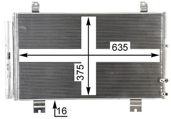 Condenseur, climatisation (Radiateur de climatisation) MAHLE Aftermarket ref. AC 69 000P