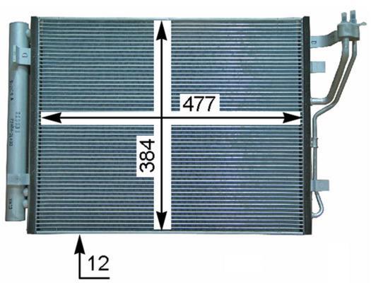 Condenseur, climatisation (Radiateur de climatisation) MAHLE Aftermarket ref. AC 709 000P