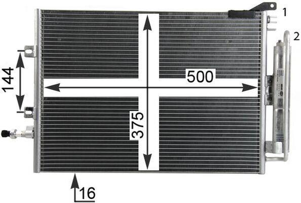 Condenseur, climatisation (Radiateur de climatisation) MAHLE Aftermarket ref. AC 720 000P