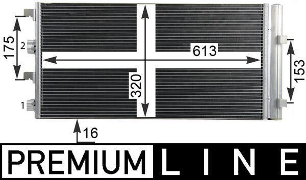 Condenseur, climatisation (Radiateur de climatisation) MAHLE Aftermarket ref. AC 724 000P