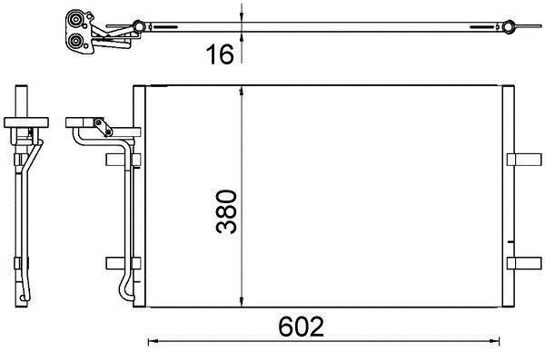 Condenseur, climatisation (Radiateur de climatisation) MAHLE Aftermarket ref. AC 725 000S