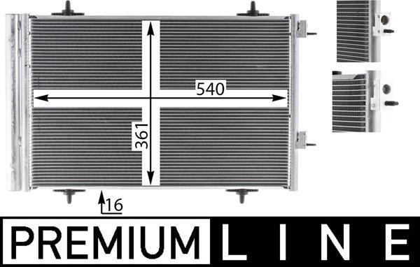 Condenseur, climatisation (Radiateur de climatisation) MAHLE Aftermarket ref. AC 735 000P