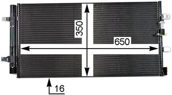 Condenseur, climatisation (Radiateur de climatisation) MAHLE Aftermarket ref. AC 738 000P
