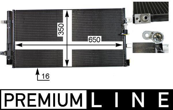 Condenseur, climatisation (Radiateur de climatisation) MAHLE Aftermarket ref. AC 738 000P